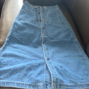 Stevenson Denim Button-Down Skirt